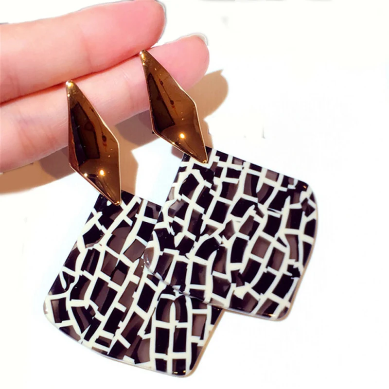 

New Fashion Korea Dangle Earrings Long Exaggerated Geometry Earrings For Women