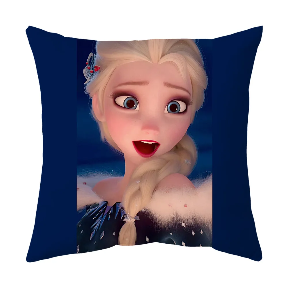 45*45cm Disney Frozen Anna Figures Pillowcase Cartoon Anime Printing Cushion Cover Plush Soft Home Decoration Gifts - купить по