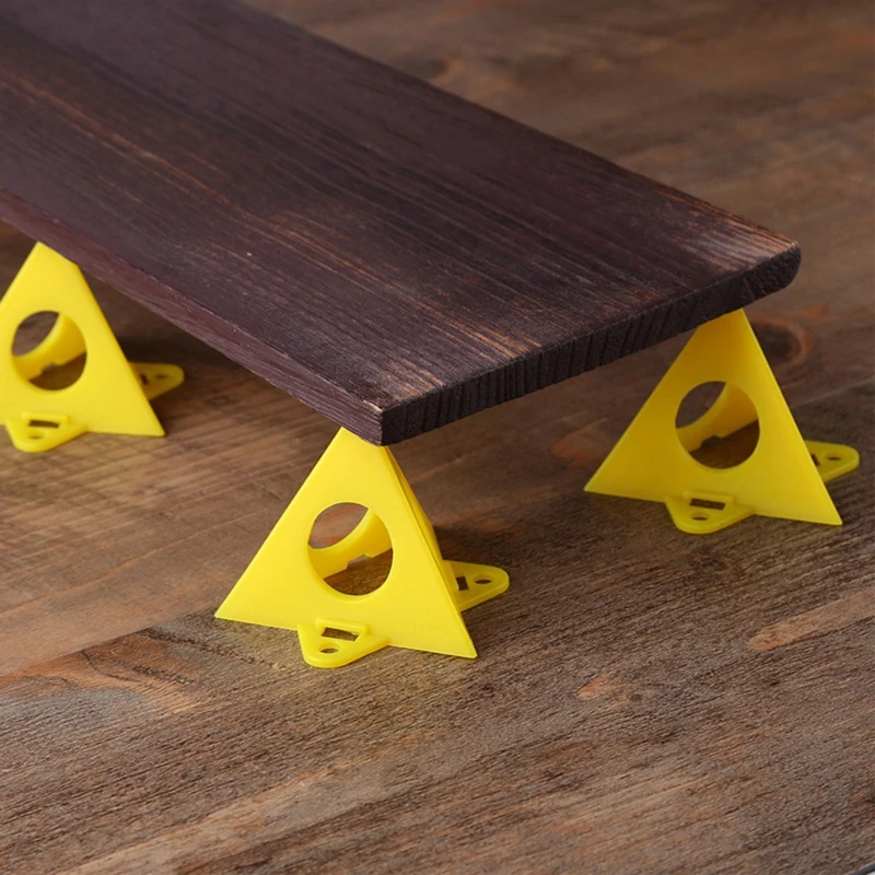 

10 Pcs Pyramid Stands Set Woodworking Paint Triangle Stand for Cabinet Doors& Full Size Doors Woodworking Accessories