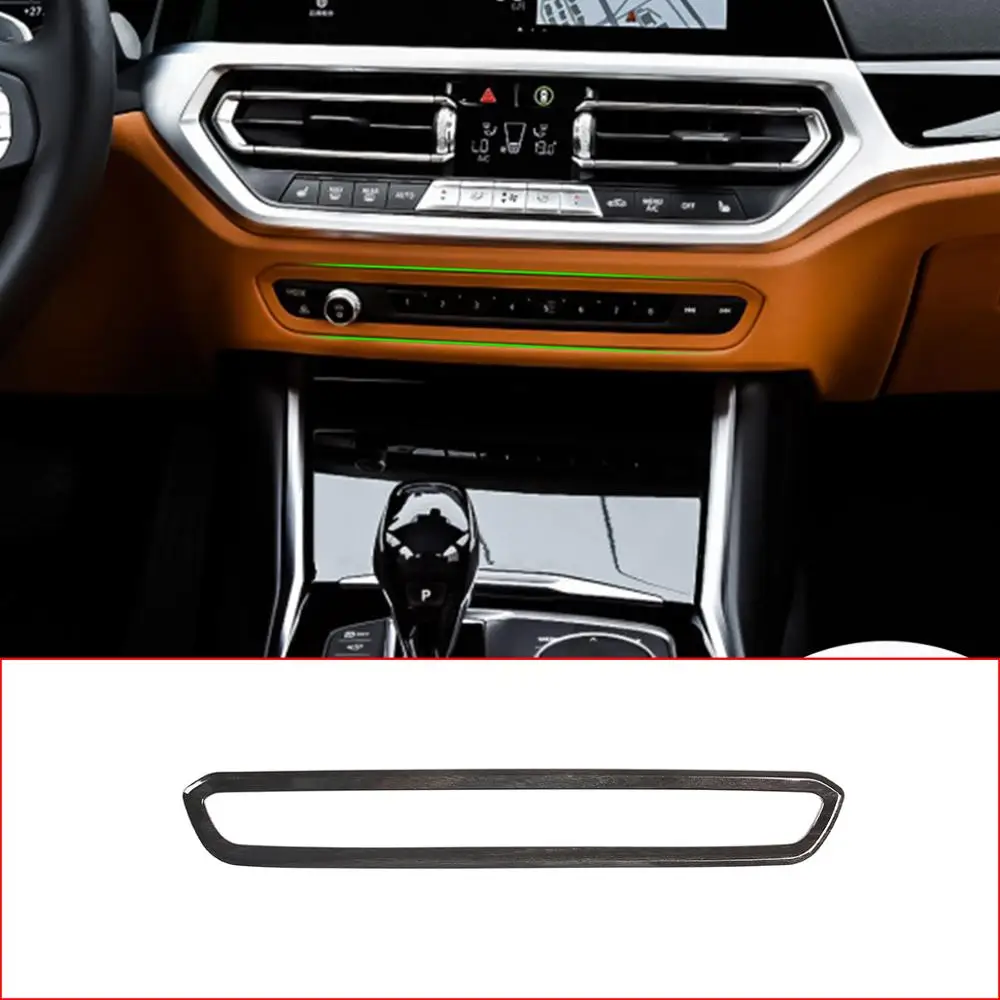 

For BMW G20 G28 325li 3 Series 2019-2021ABS Black wood grain Car Control Volume Button Decorative Frame Trim Car Accessories