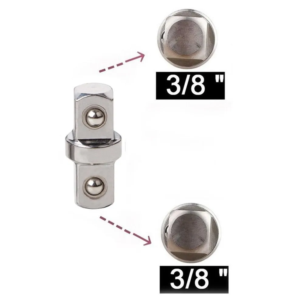 

4pcs Universal Socket Wrenches 1/4\" 3/8\" Extension Wrench Adapters For Wrench Sleeve 1/4\" Hex Drive To 3/8\" Square Adaptor