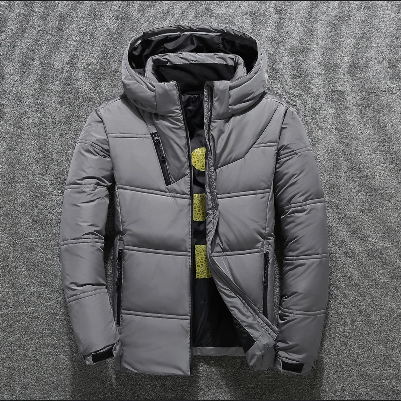 White duck down jacket men's winter down jacket men's short white duck down Korean jacket outdoor jacket