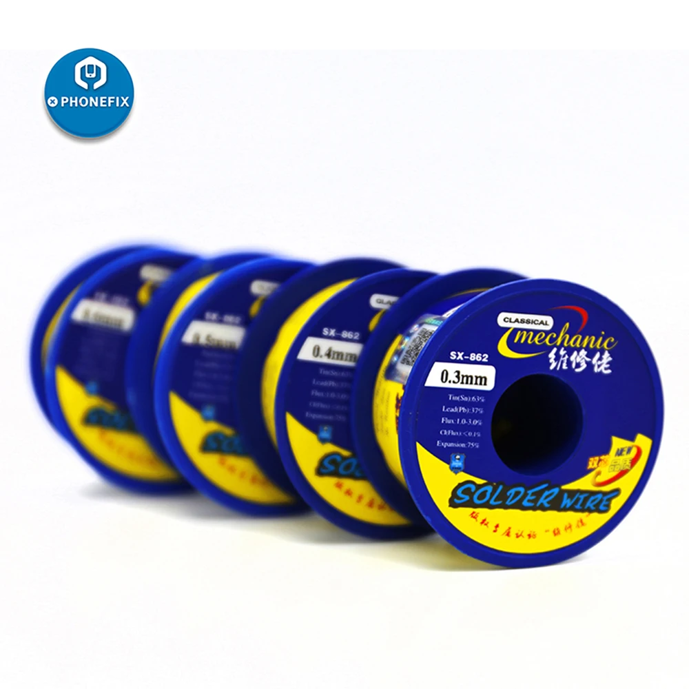 Оловянная проволока MECHANIC SX862 0 3/0 5/0 6/0 8/1 мм для пайки при низкой температуре бухта