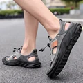 Na buty sprzedaż sandał oddychająca plaża męskie pantofle 39 rozmiar hot casual men s sandały męskie