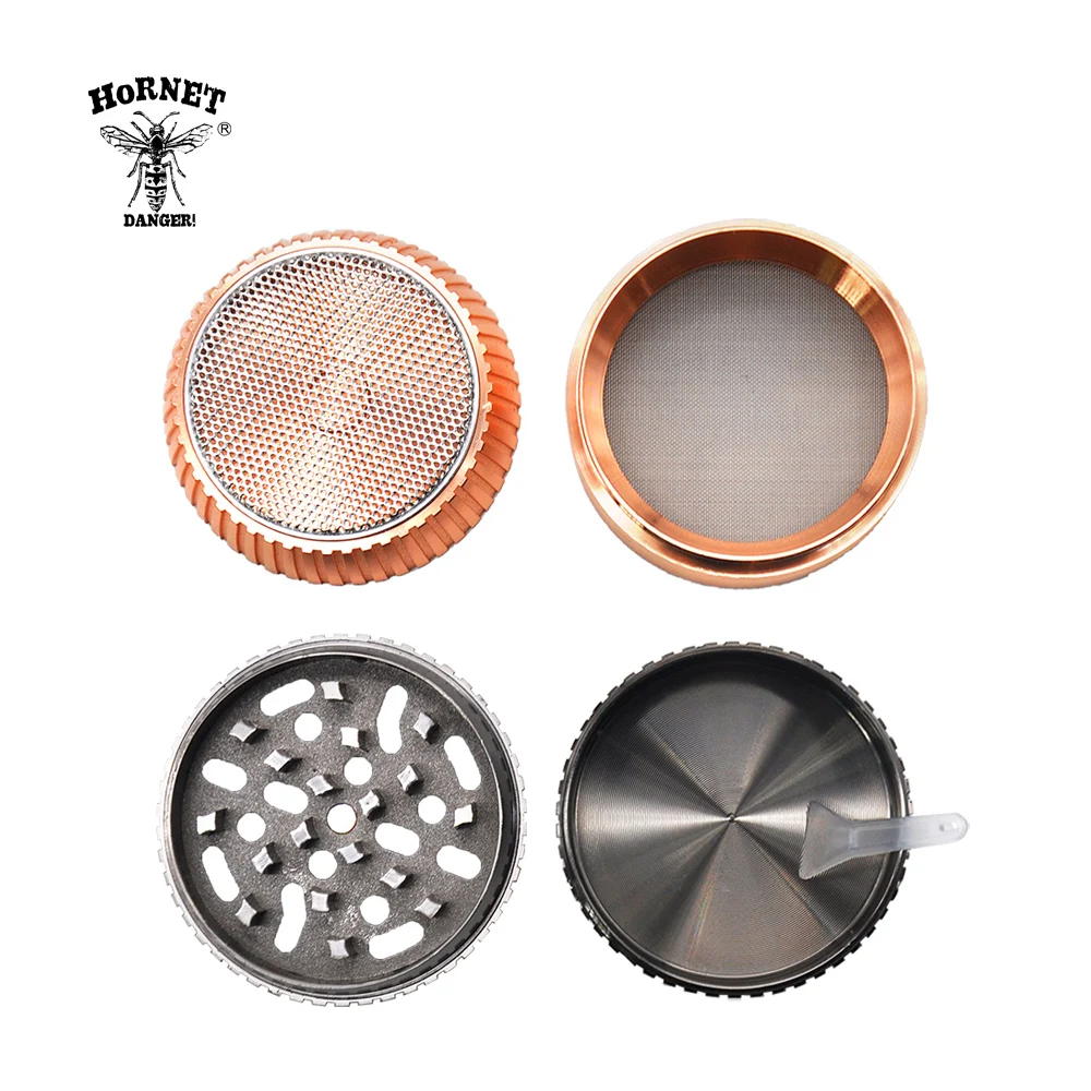 HORNET гриб стиль цинковый сплав курительная Трава Шлифовальные станки 63 мм 4 шт.