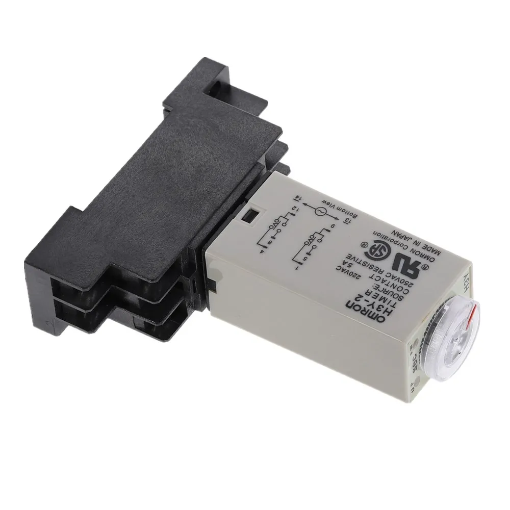 Таймер задержки 0-30 сек H3Y-2 DC12V DC24V AC110V AC220V реле времени с PYF08A 8pin база Мини реле времени