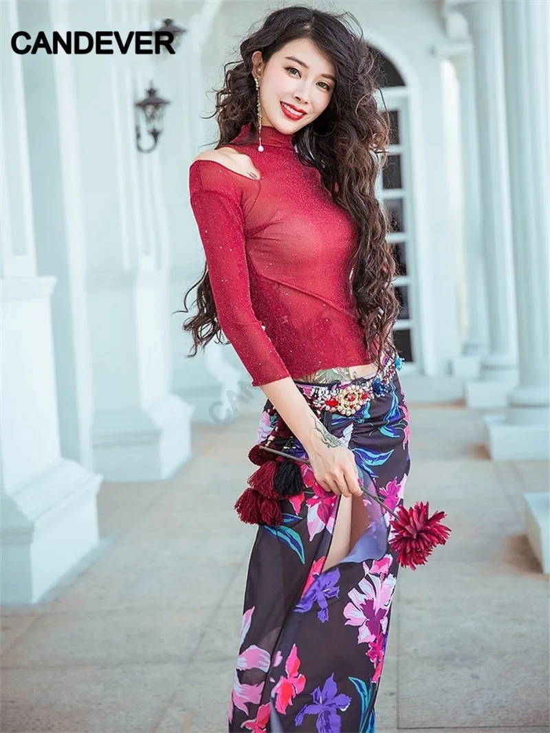 Женский набор костюма для танца живота топ юбка длинное сексуальное