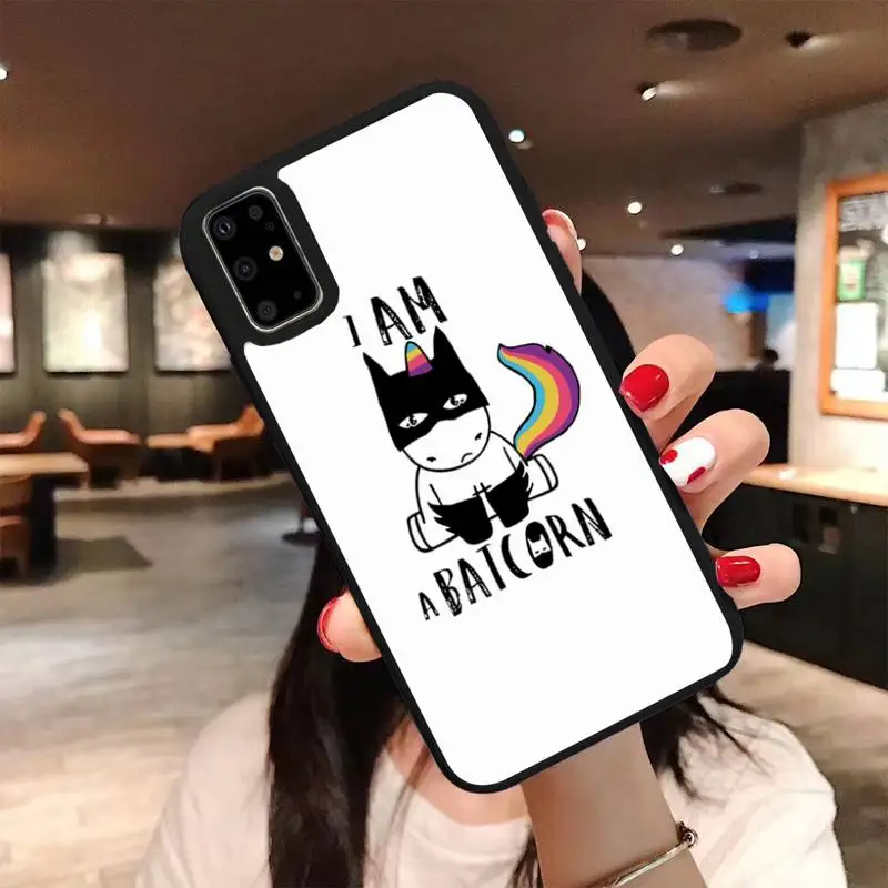 

Carton Pink Unicorn Girl Phone Case For TPU&PC&S Samsung Galaxy S5 S6 S7 S8 S9 S10 S20 Edge Plus 2019 2020