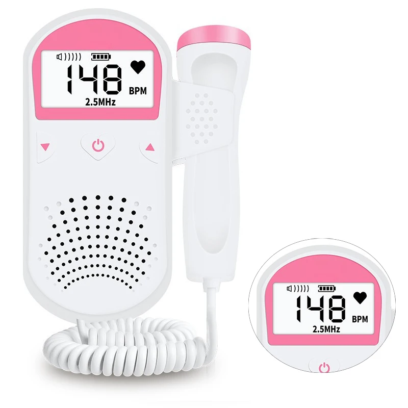 

Fetal Doppler Fetal Heart Rate Monitor Home portable baby heartbeat monitor baby heart Pregnant woman Replaceable battery