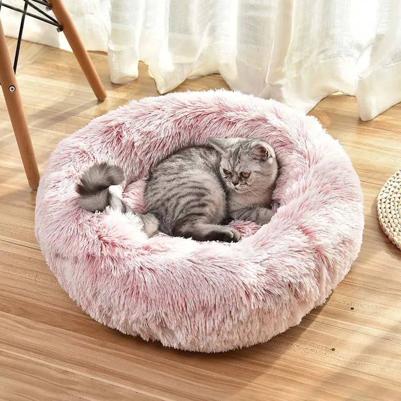 65cm Dog Bed Mat Colorful Long Plush Warm Sleeping Mattress for Small Medium Dogs Cats Kennel House Shaggy Faux Fur Pet Nest | Дом и сад
