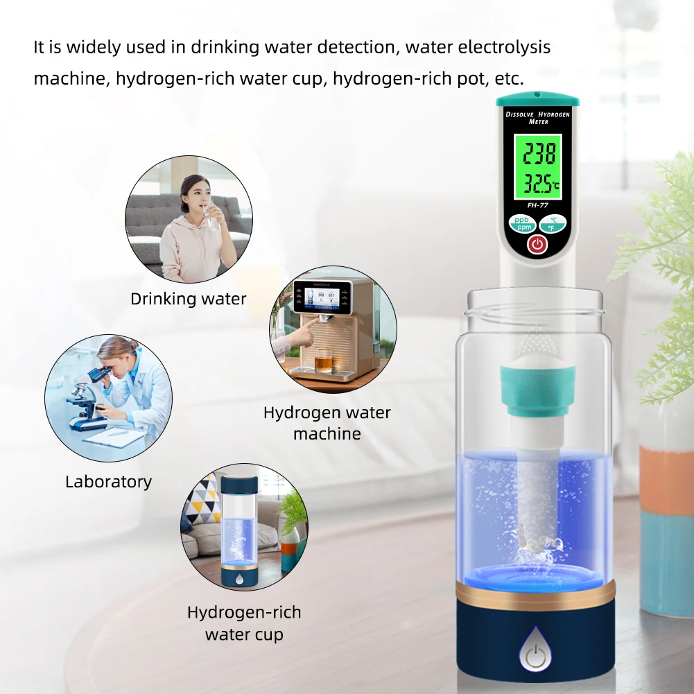 Анализатор Растворенного водорода 2 в 1 цифровой ЖК-дисплей тестер качества воды