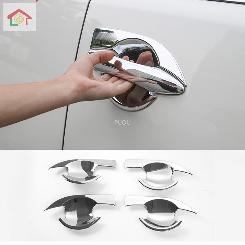 

4 шт., хромированные автомобильные наклейки на дверные подлокотники для Nissan патруль 2017 2018 2019 2020