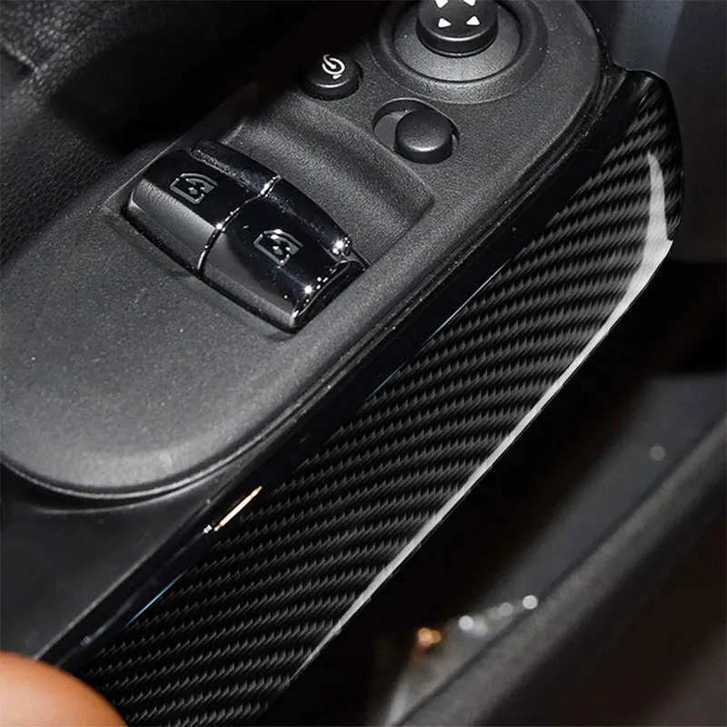 

Carbon Fiber Car Accessories Interior Door Handle Frame Protective Cover Trim Stickers For MINI Cooper F56 2007-2013