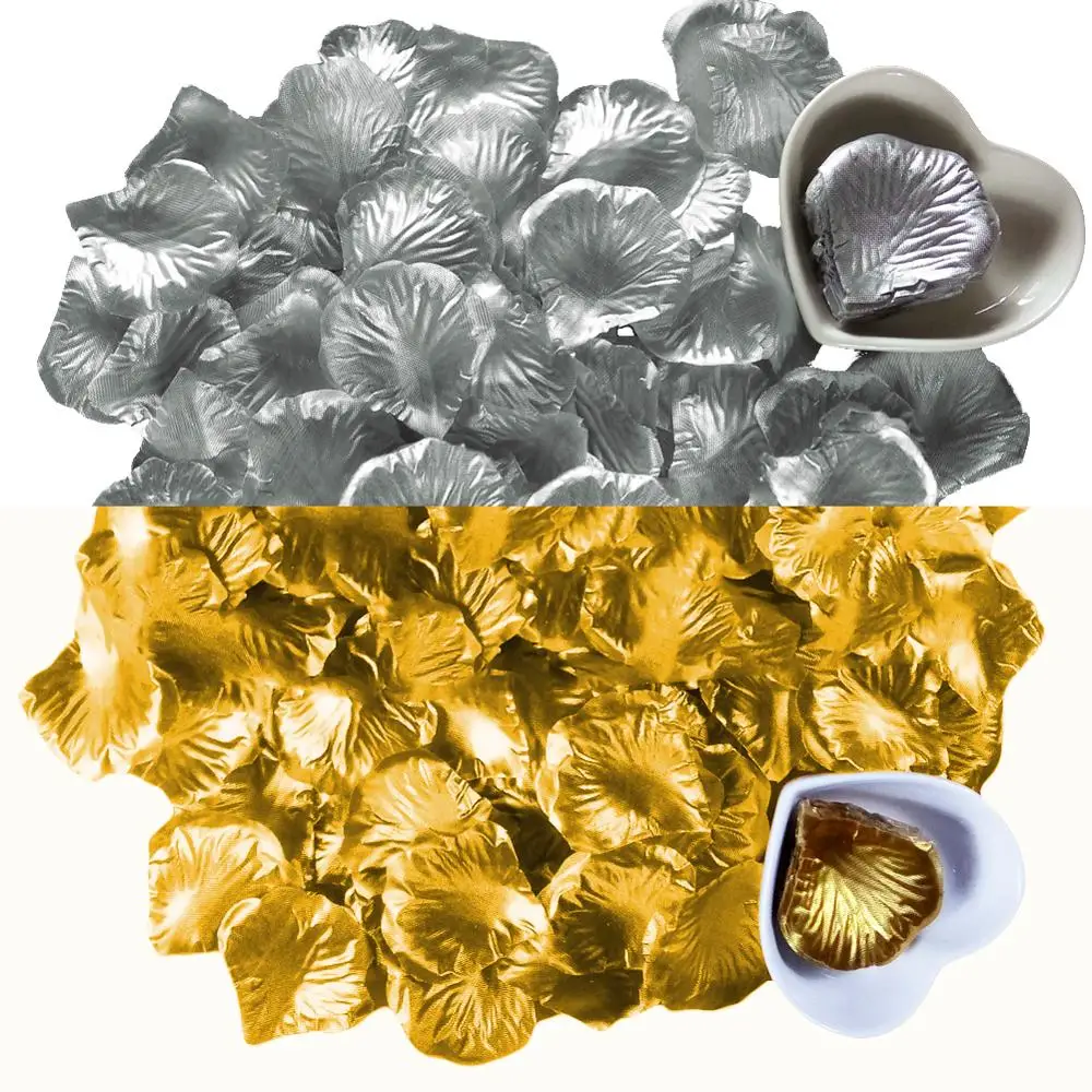 100 шт. 5*5 см шелковые лепестки роз для искусственных свадебные аксессуары