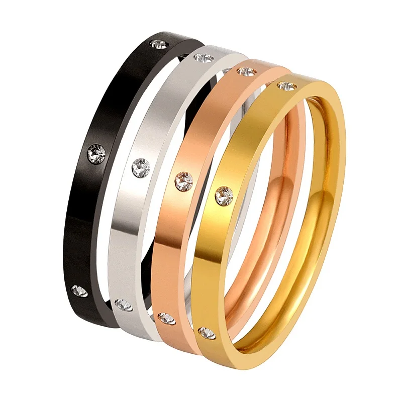 4 цвета s Charm CZ кольца для влюбленных модное ювелирное изделие золотого с