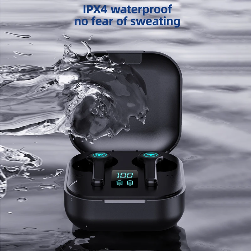 

TWS Bluetooth 5.1 Earphone Lightweight LED Digital Display Mini Earbuds HiFi HD Sound Quality Waterproof Music Wireless Earphone