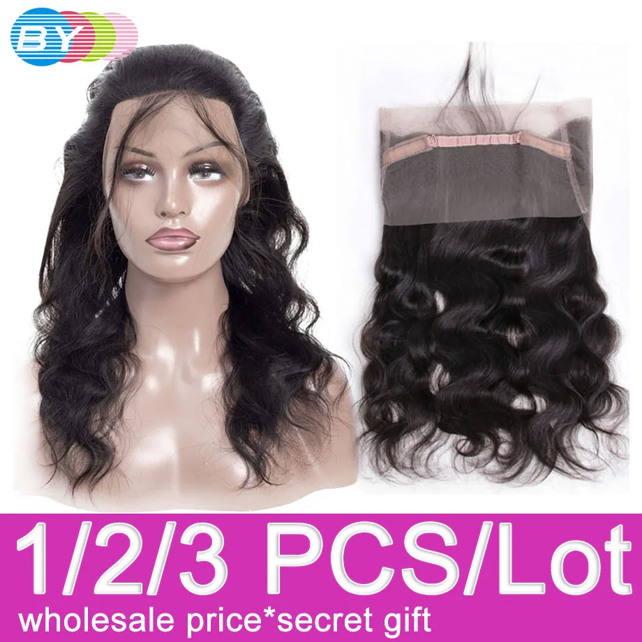 От 360 Кружева Фронтальная волна тела предварительно выщипанная швейцарская