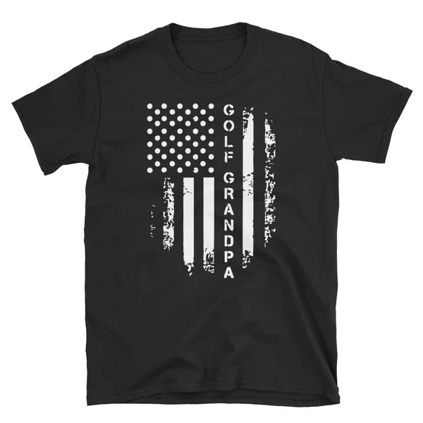 

Vintage USA American Flag Proud Golf Grandpa Player T-Shirt