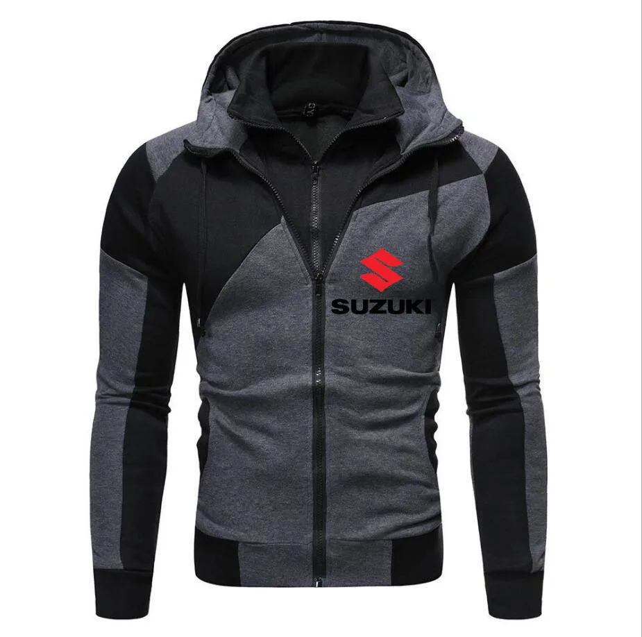 

Spring Suzuki Sports Sweatshirt Outdoor Casual Long sleeve Harajuku Suzuki Hoodies Jacket Zipper Cotton Motorcycle Sweatshirts