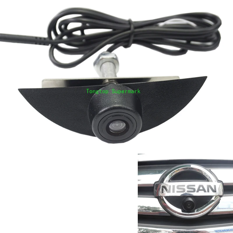 Камера ночного видения AHD 1080P с логотипом переднего вида для Nissan X-Trail Tiida Qashqai Livina