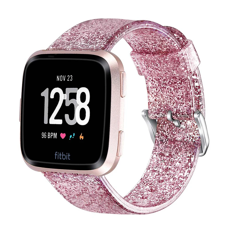 Роскошный блестящий сменный ремешок для Fitbit Versa lite/Versa мягкий силиконовый
