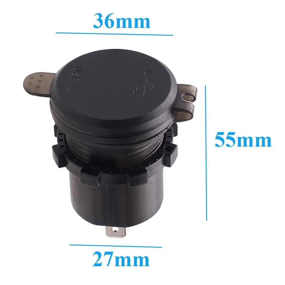 Зарядное устройство с двумя USB порсветодиодный 12 В 2 0 А|Электроаксессуары для