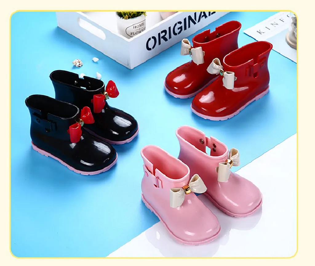 Водонепроницаемые детские резиновые сапоги Прозрачная мягкая обувь для