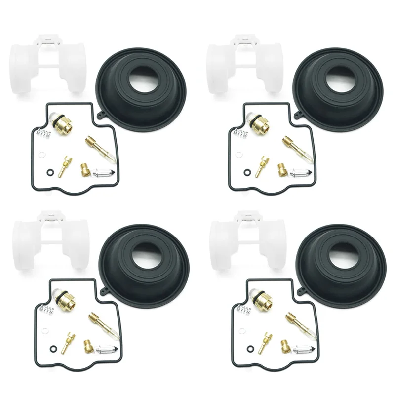 

For Kawasaki ZX400 ZXR400 ZX500 ZZR500 ZX ZXR 400 500 Carburetor Repair Kits Main Slow Jet Float Valve Vacuum Diaphragm 4 Sets