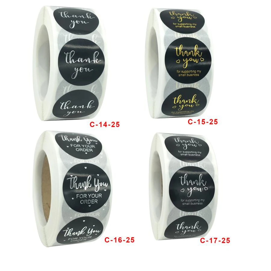 

Черная фотография, 500 шт./рулон, золотая фольга, фотография, фотография, 1 дюйм, подарочная упаковка, наклейки на день рождения