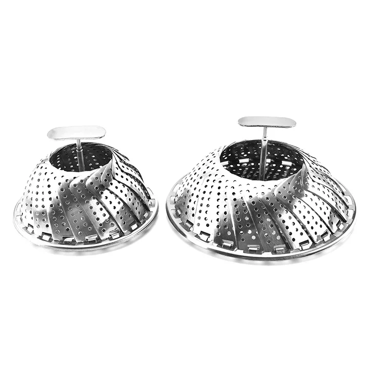 

9/11 Inch Stainless Steel Steaming Basket Folding Mesh Food Vegetable Pot Steamer Expandable Kitchen Tool Basket Cooker Pot ware