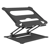 laptop desk standportable computer stand riser mount adjustable height with heat vent to elevate laptop holder for mac