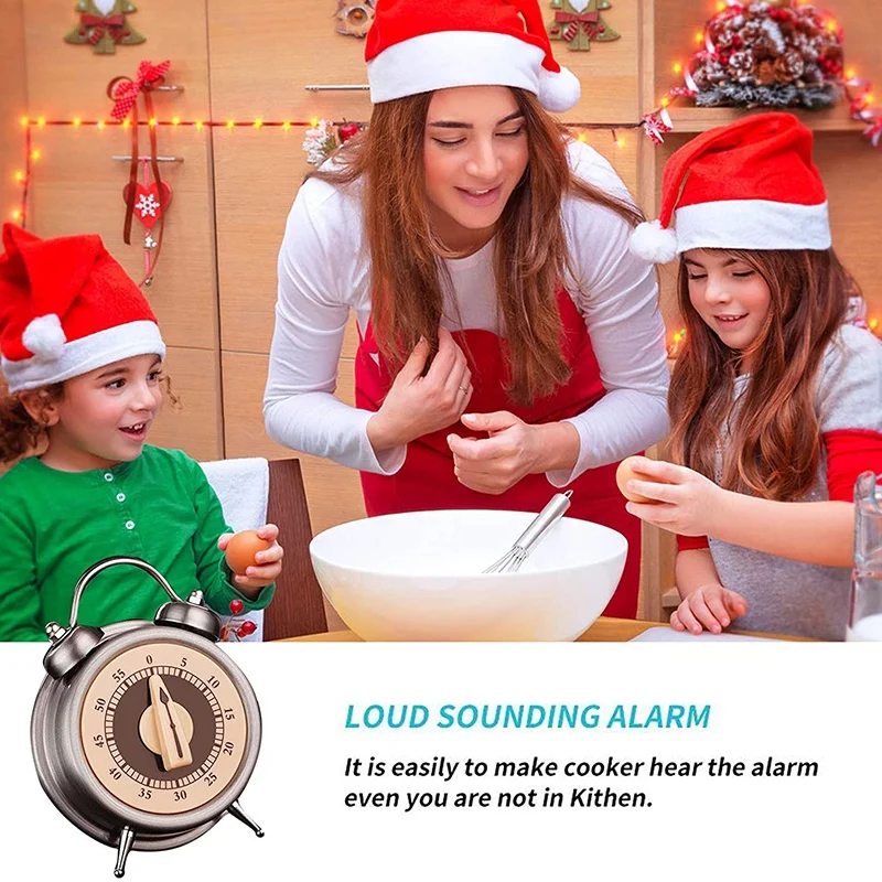 Кухонный таймер SSGP механический визуальный из нержавеющей стали для детей