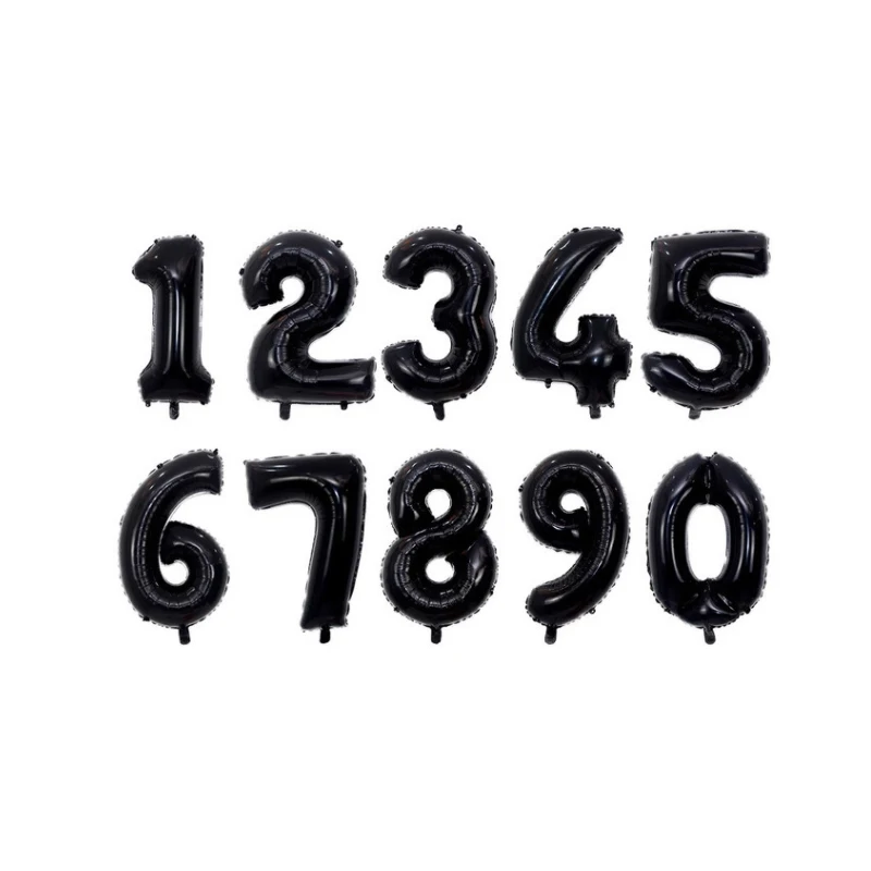 1 шт. 30 дюймов Цвет номер воздушный шарик из фольги в форме