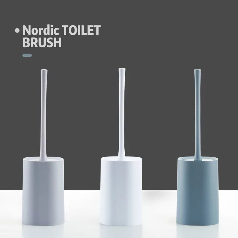 Щетка для унитаза с защитой от протечек и основанием силиконовая мягкая щетка