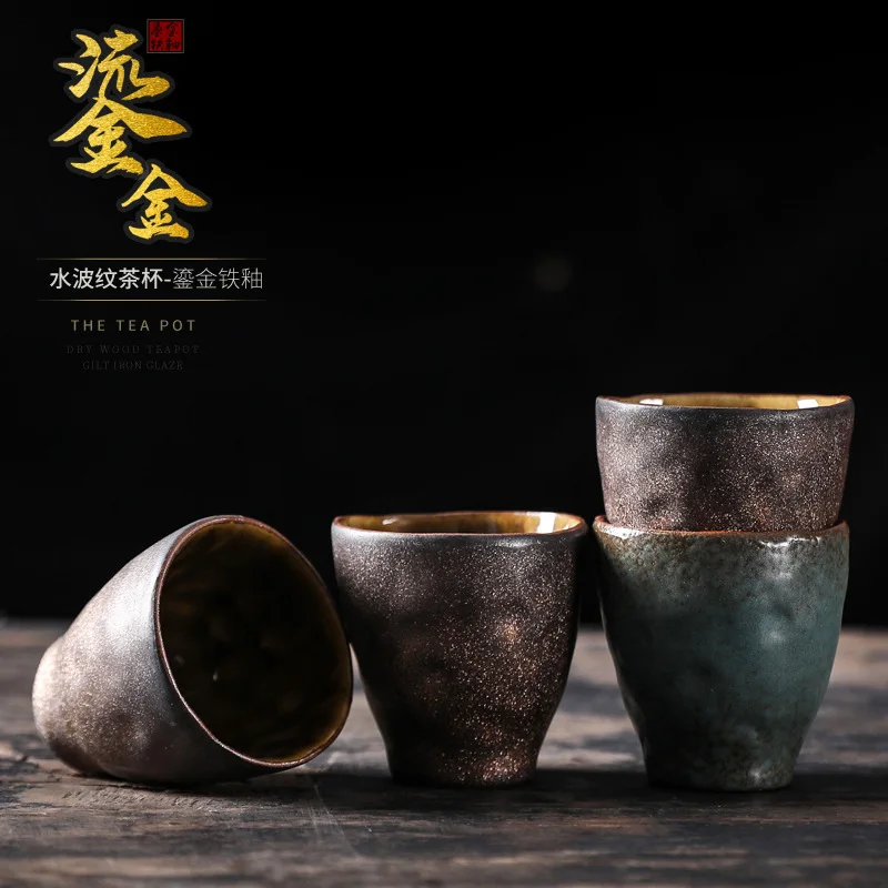 

Чайная чашка из фарфора в стиле кунг-фу, дегустация чая, ручная работа, в японском стиле, винтажная маленькая чашка