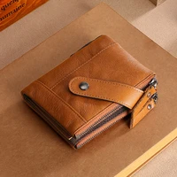 short wallet men genuine leather wallets short male purse card holder wallet men fashion high quality gift for men