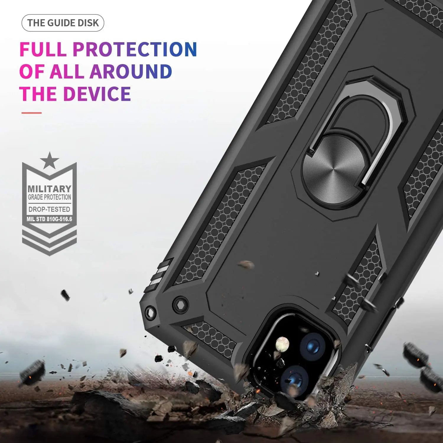 Чехол для iPhone X XS XR 11 Pro Max с защитой экрана из закаленного стекла [2 упаковки]