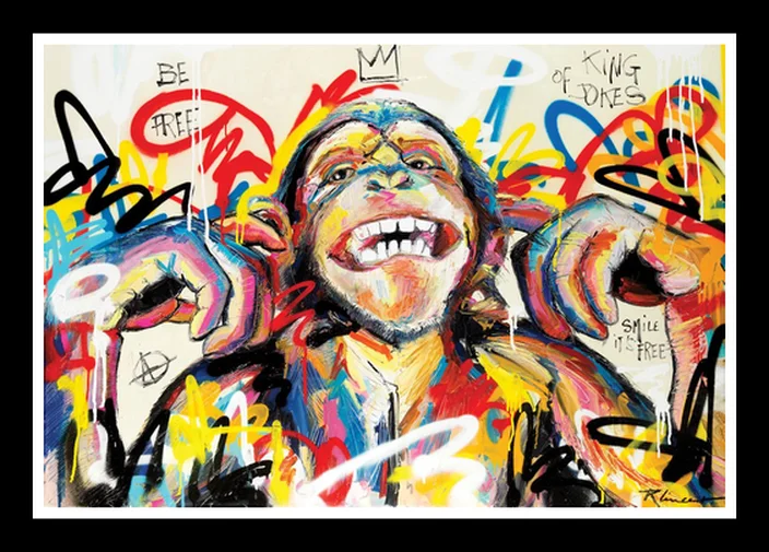 Отличные постеры и картины с изображением милой обезьяны JL граффити декор для