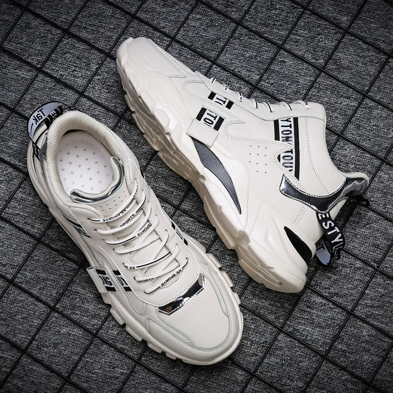 Удобные мужские кроссовки для бега Спортивные из искусственной кожи Фирменный