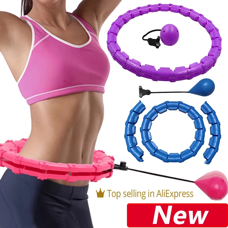 

Sports Hoops Yoga Home Fitness Smart Hoop Circle Not Drop Adjustable Waist Training Ring Belly Trainer Abdominal Weight Loss