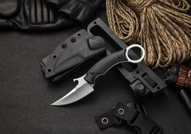 Новое поступление BAS15 PICOLOMAKO Коготь karambit тактические ножи D2 Полный Тан стальной ручкой фиксированным лезвием нож для резки бумаги в принтере