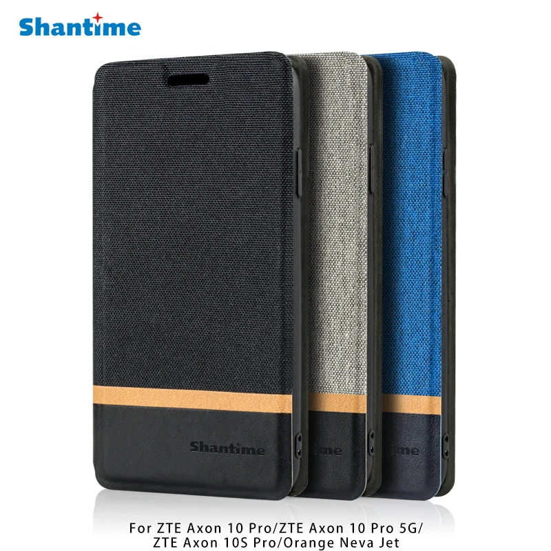 Холщовый чехол из искусственной кожи для телефона ZTE Axon 10 Pro 5G 10S чехол-книжка Orange