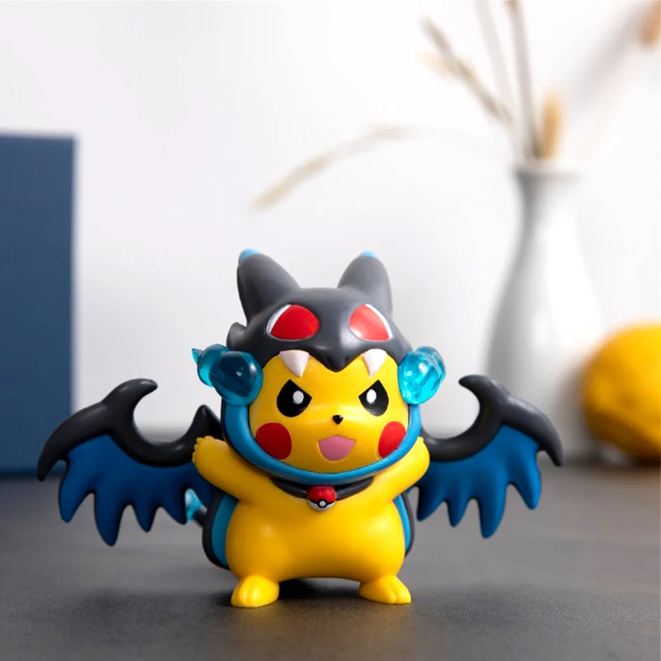 Японские Аниме фигурки героев покемона Cos Наруто украшение Пикачу кавайные