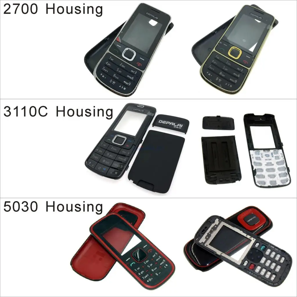 Для Nokia 2700 3110C 5030 Корпус Передняя Лицевая панель рамка чехол + задняя крышка/крышка
