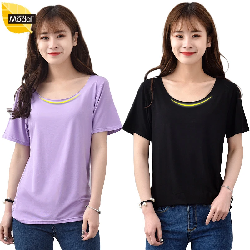 Летняя тонкая женская футболка с коротким рукавом и круглым вырезом большие