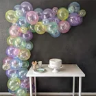12-дюймовые хрустальные воздушные шары, разноцветные прозрачный воздушный шар из латекса, украшение Русалочки для дня рождения, свадьбы, лета, гелиевые