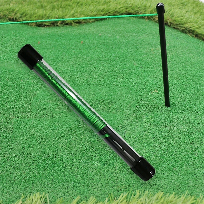 

Golf Alignment Sticks Fiberglass Swing Putting String Pegs Golf Direction Practice Training Aids Tool NEW 2021