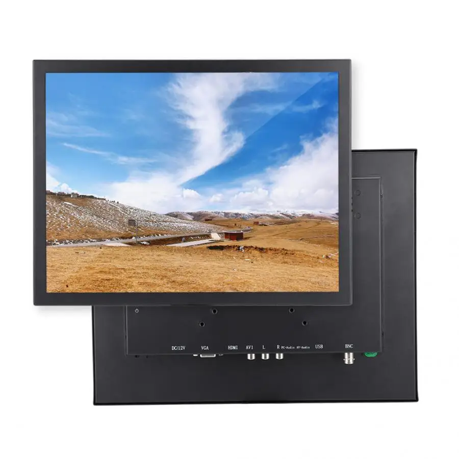 15 дюймов 1024x768 HD полностью металлический промышленный монитор HDMI/VGA/AV/BNC/USB G15 (V59) (100