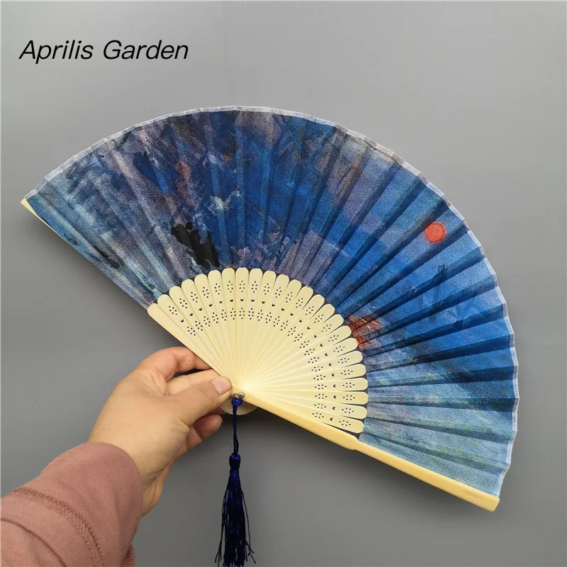Женский односторонний веер в китайском стиле 6 дюймов ткань Ручной Веер