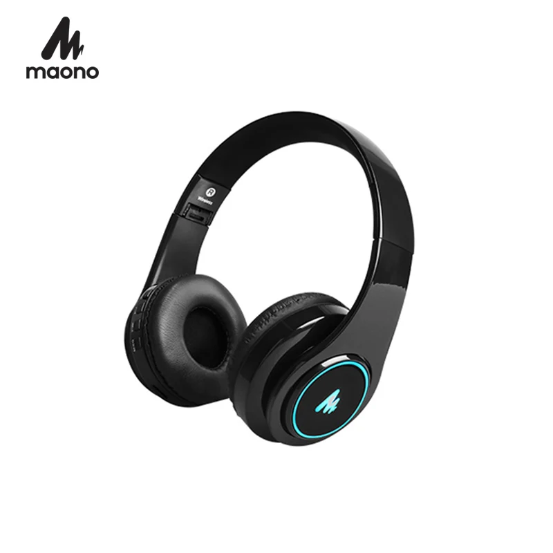 Беспроводные наушники MAONO, Bluetooth гарнитура, складные наушники, регулируемые наушники с микрофоном для ПК, мобильного телефона, Mp3